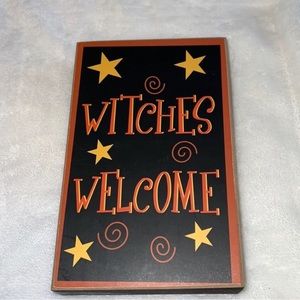New “Witches Welcome” standing or hanging box sign